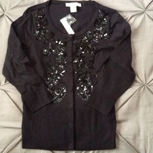 NWT White House Black Market Embellished Cardigan