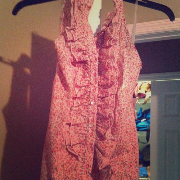 SOLD** Floral print halter top