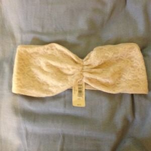 Cream lace bandeau from Aerie