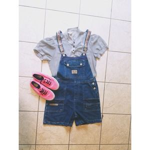 Vintage overall shorts