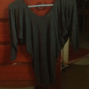 Grey batwing shirt