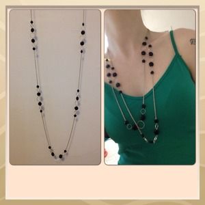 Black beaded necklace