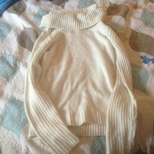 White sparkly turtleneck