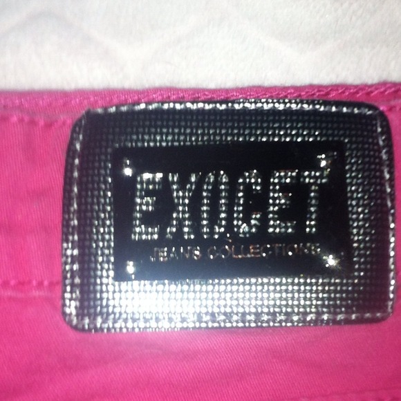 Pink Stretch Denim Shorts size 13 but fit big NWOT - Picture 2 of 4