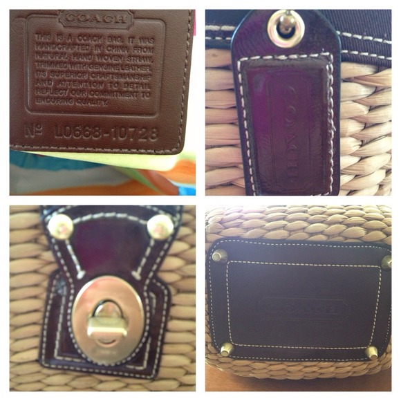 Authentic Coach Straw Purse, Scarf &Make up bag - Picture 3 of 4