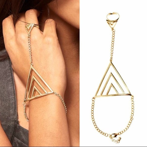 New Bohemian Chain Ring Bracelet