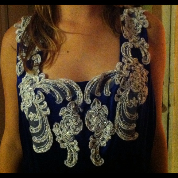 Beaded evening or prom gown