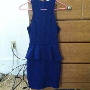 Royal blue peplum dress