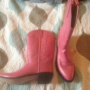 Never worn pink cowgirl boots