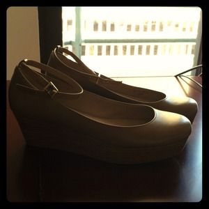 **Sold** Kate Spade "Flatform" Leather Wedge