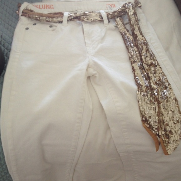 Talbots gold sash belt