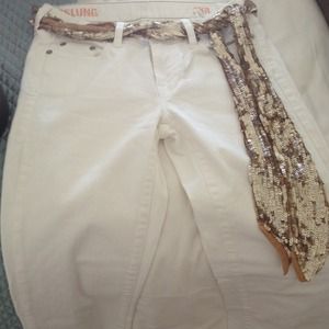 Talbots gold sash belt