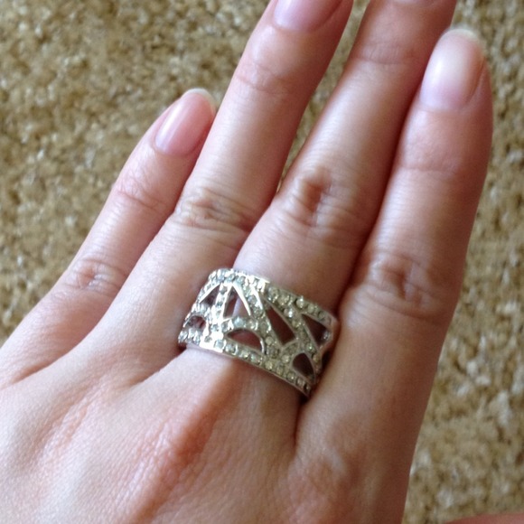 🚫Sold🚫 Rhinestone Silver Colored Band - Picture 2 of 3