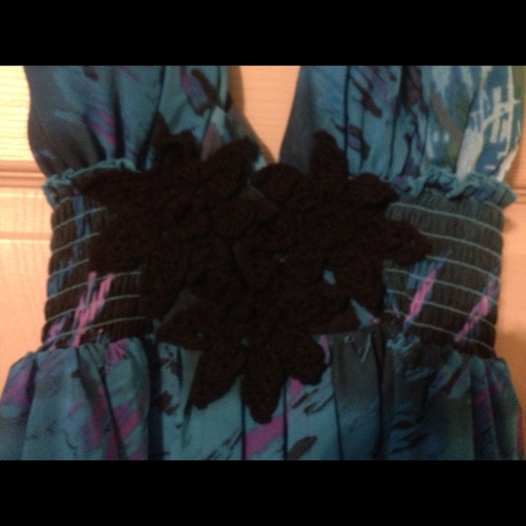 Black/Blue/Purple/Green Dress - Picture 2 of 4