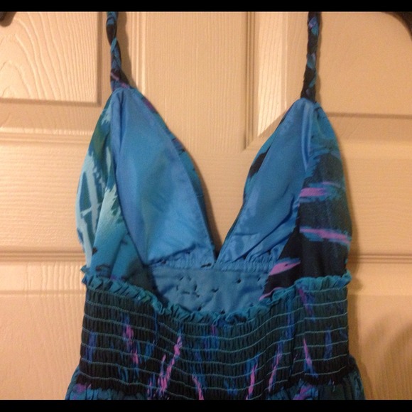 Black/Blue/Purple/Green Dress - Picture 3 of 4