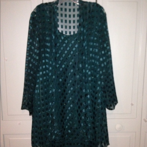 Dress with sheer cover