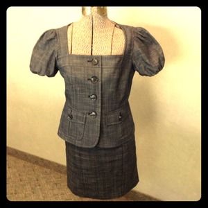 Bundle Nine West blue suit & Cache Capri jeans