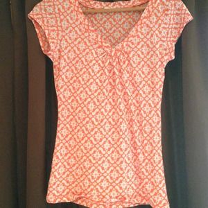 Orange burnout tee