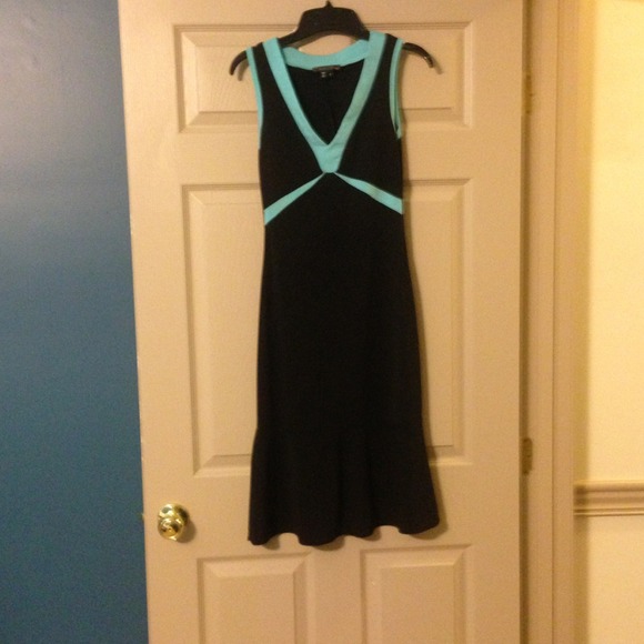 Turquoise/Black Dress