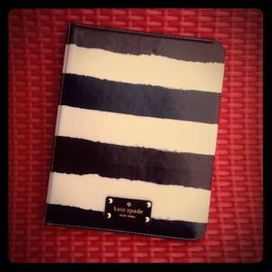 Striped Kate Spade Folio*reserved for @kimpoi12***