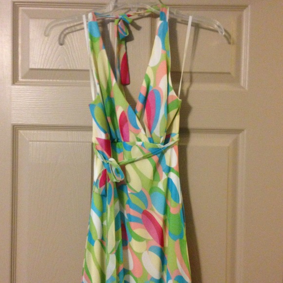 Pink/Blue/Green/Cream Dress