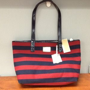 🎊SoldAuth Michael Kors Summer Stripe Red B🎊🎈