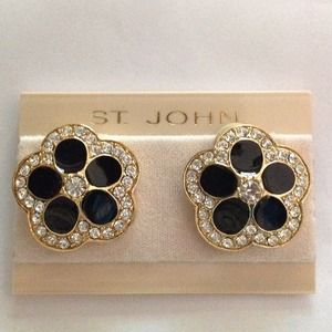 Authentic St. John Clip-On Earrings