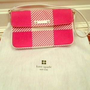 Kate spade authentic purse (pink and white stripe)