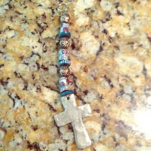 Cross Aztec Keychain