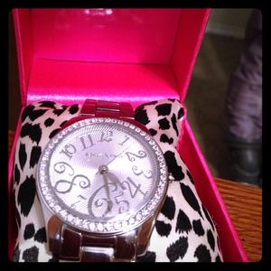 Betsey johnson silver boyfriend watch