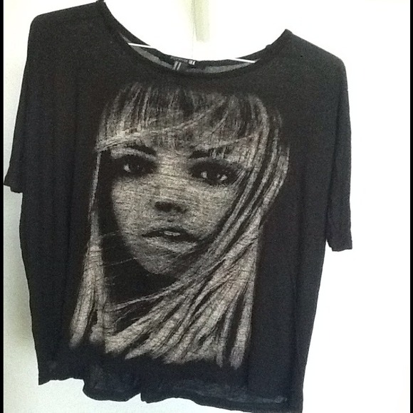 Loose Black Shirt with a Face