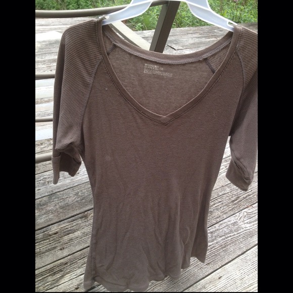 Taupe 3/4 Sleeve Shirt