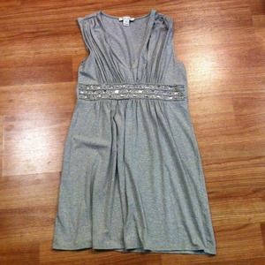 White House Black Market gray dress