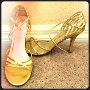 Strappy Gold Heels