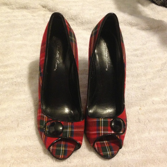 Plaid heels