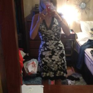 Black floral summer dress