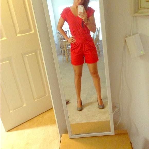 red romper vintage