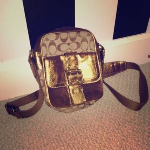 Coach metallic crossbody