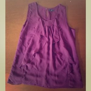 Purple Ruffled Shirt