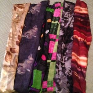 Bundle of silk scarves