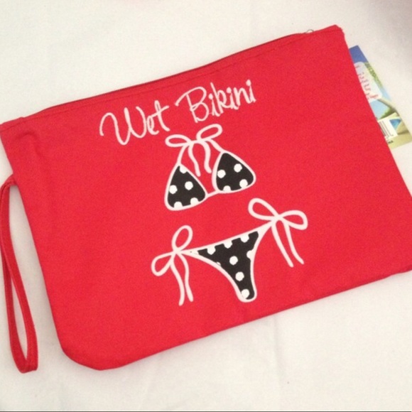 NEW Wet Bikini embroidered wristlet - Picture 1 of 4