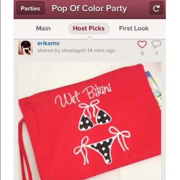 NEW Wet Bikini embroidered wristlet - Picture 4 of 4