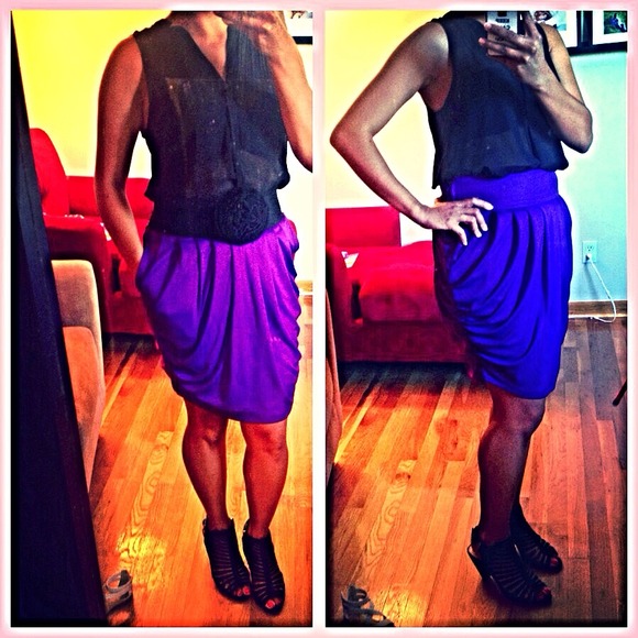 Purple cascading skirt from ASOS NWOT