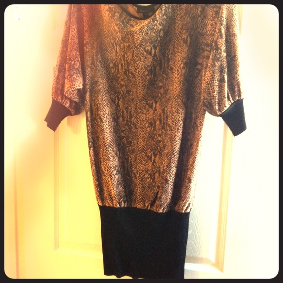 Knit metallic dress