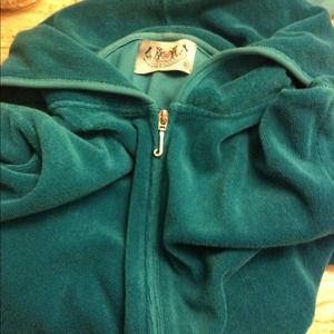 RESERVED Teal terry juicy & blue velour juicy suit