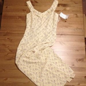 Yellow Floral Tea Length Sundress