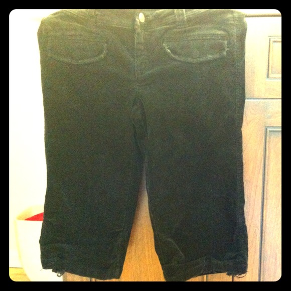 Black courdoroy long shorts