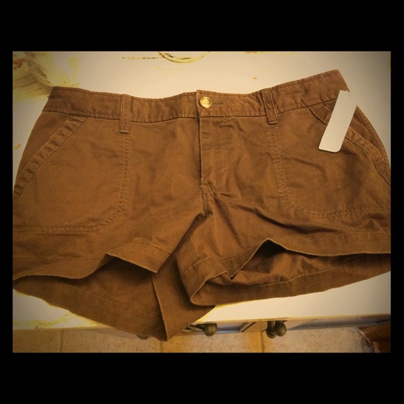 Brown short shorts