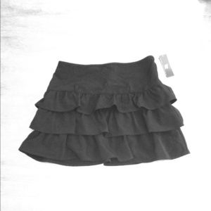 Adorable Girl's Tiered Ruffle Skirt in Black