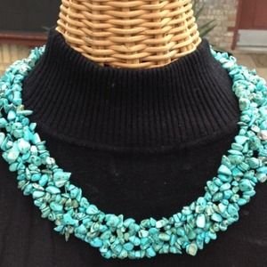 HOLD! Premier Designs Faux Turquoise Necklace